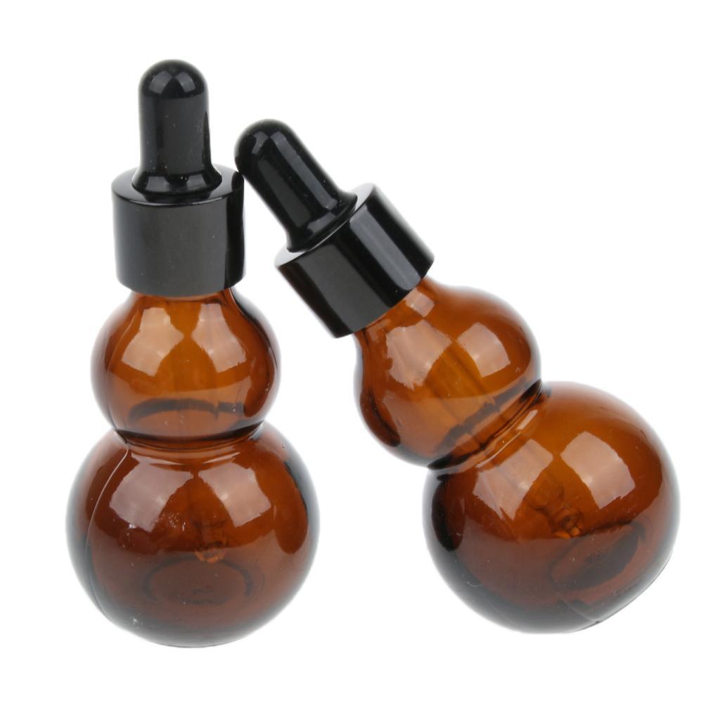 12 Pcs Amber Empty Refillable Glass Dropper Bottles For Essential Oil Makeup