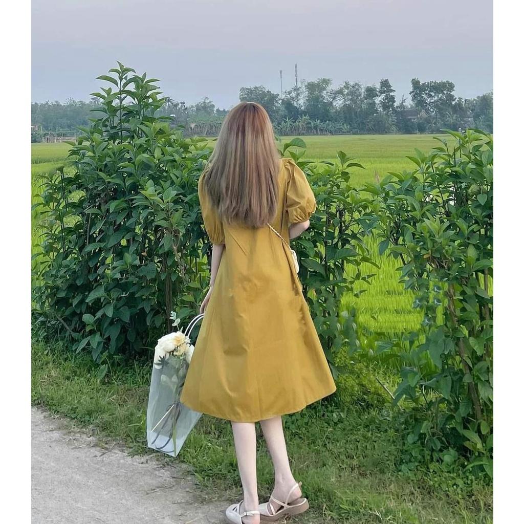 Váy Bầu Đầm Bầu Babydoll Mùa Hè Ngắn Tay Công Sở Đi Chơi Đi Tiệc