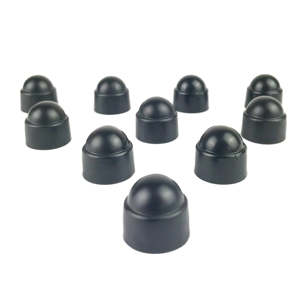 10PCS Black Hexagonal Wheel Nut Bolt Tire Screw Cover Cap Dust Cover 18mm M8