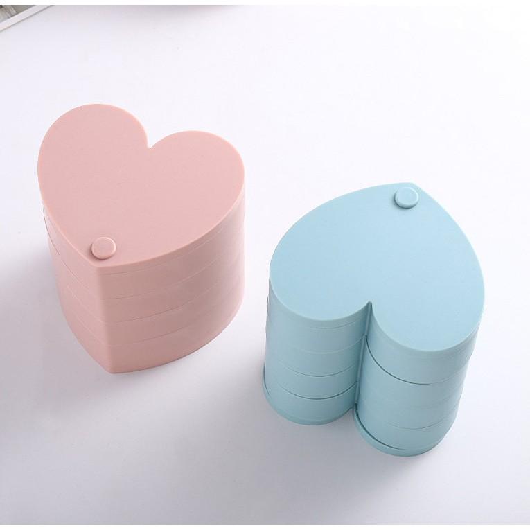 ️Hộp Đựng Trang Sức Nhiều Ngăn Mini 2 Tầng 3 Tầng 4 Tầng Nhựa ABS an toàn giá rẻ để bàn tiện lợi