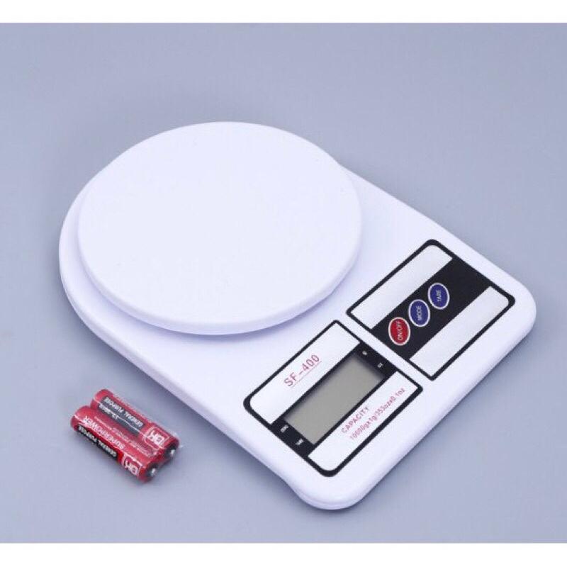 Cân điện tử mini 7kg cân bột làm bánh chính xác từng gram tặng kèm 2 viên pin mã cân SF400