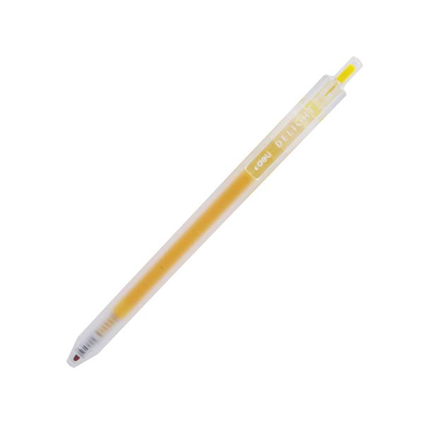 Bút Gel 0.5 mm - Deli EG118-YL - Mực Vàng