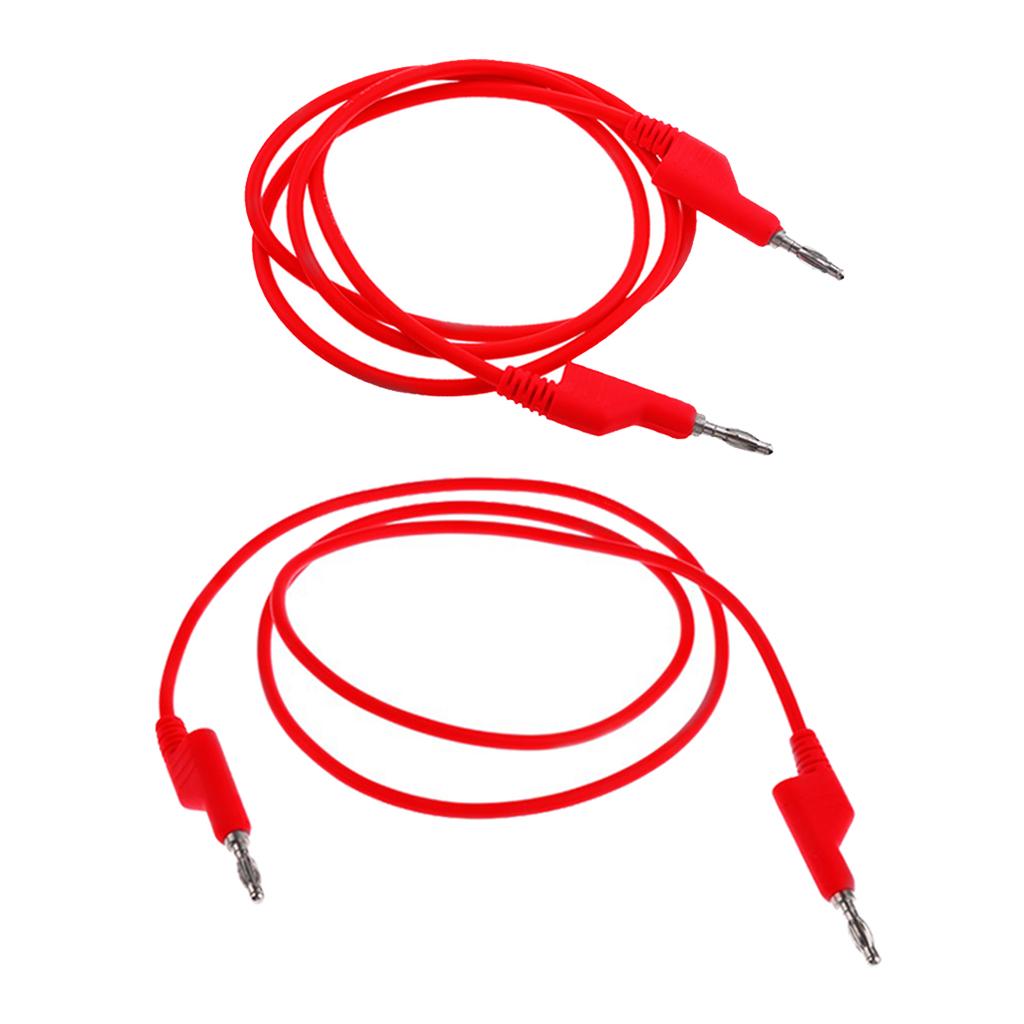 39 Inch Multimeter Test Lead Set - Soft Silicone Stackable Banana to Banana Plug Test Wire Cable Kit for Electrical Testing 1000V/15A