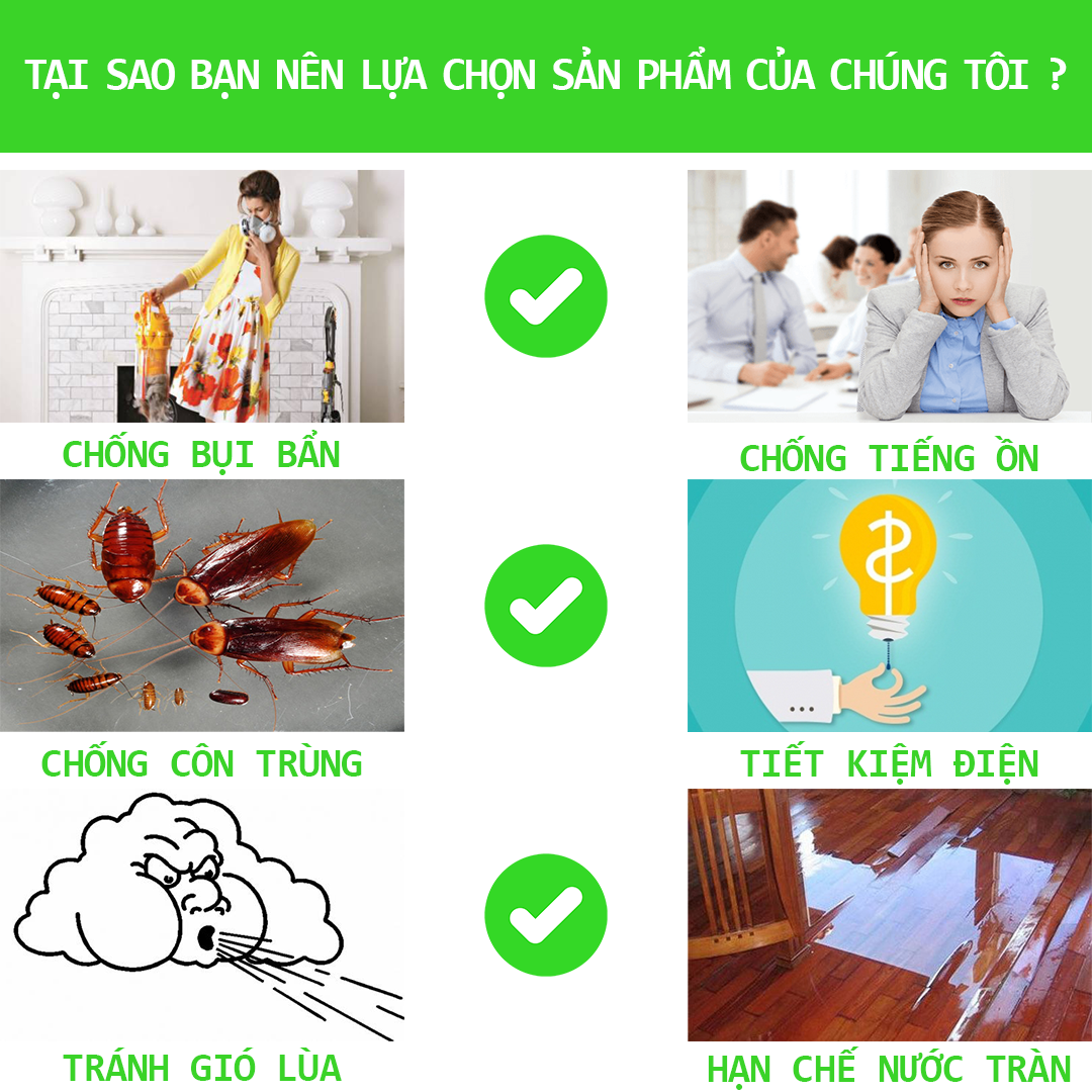 Thanh chắn cửa cao cấp, dán chân cửa chống nước đa năng, cản côn trùng, khói bụi, ô nhiễm