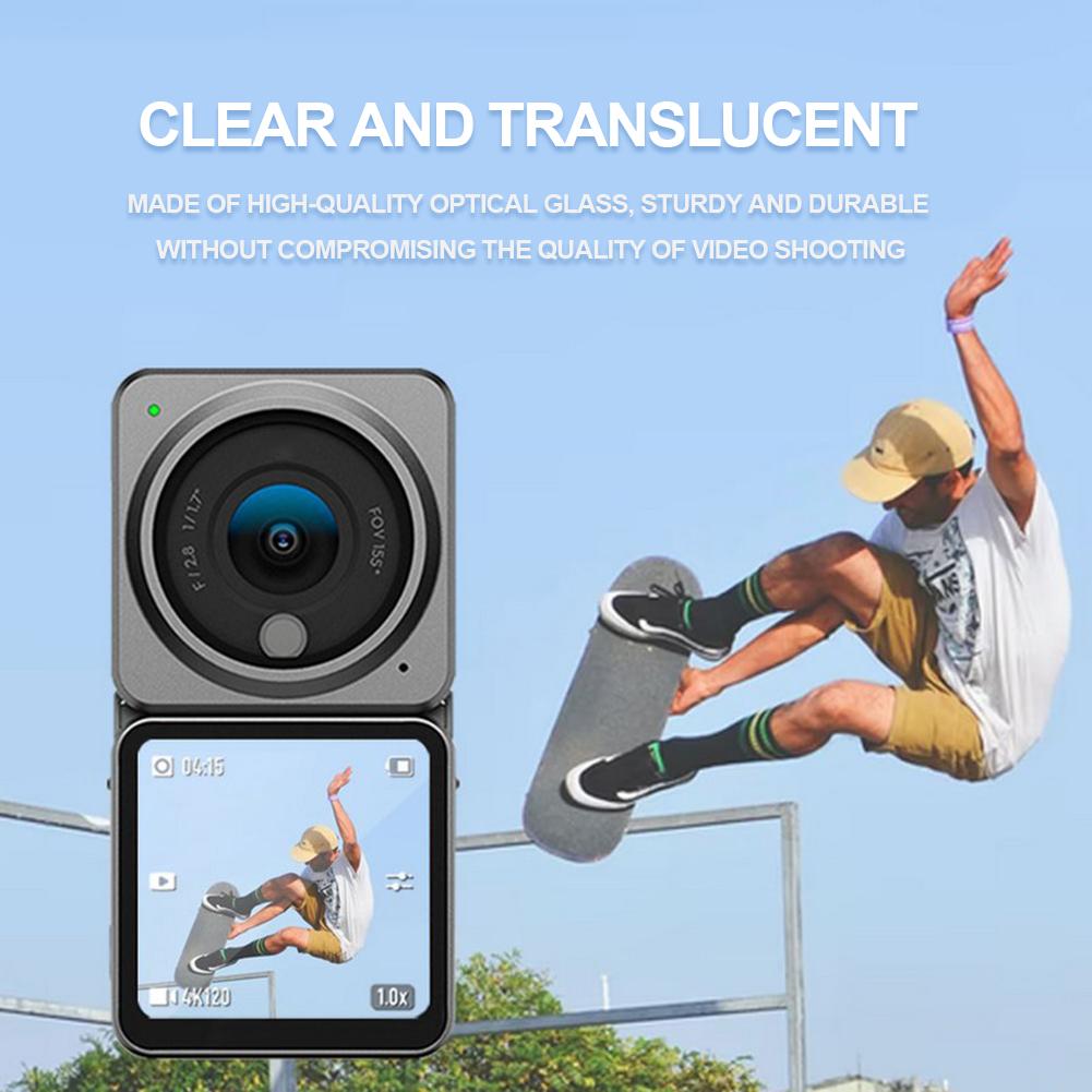 Phim thủy tinh máy ảnh máy ảnh cho DJI Osmo Action 2 Đặt Trường hợp bảo vệ Trường hợp thay thế thực tế