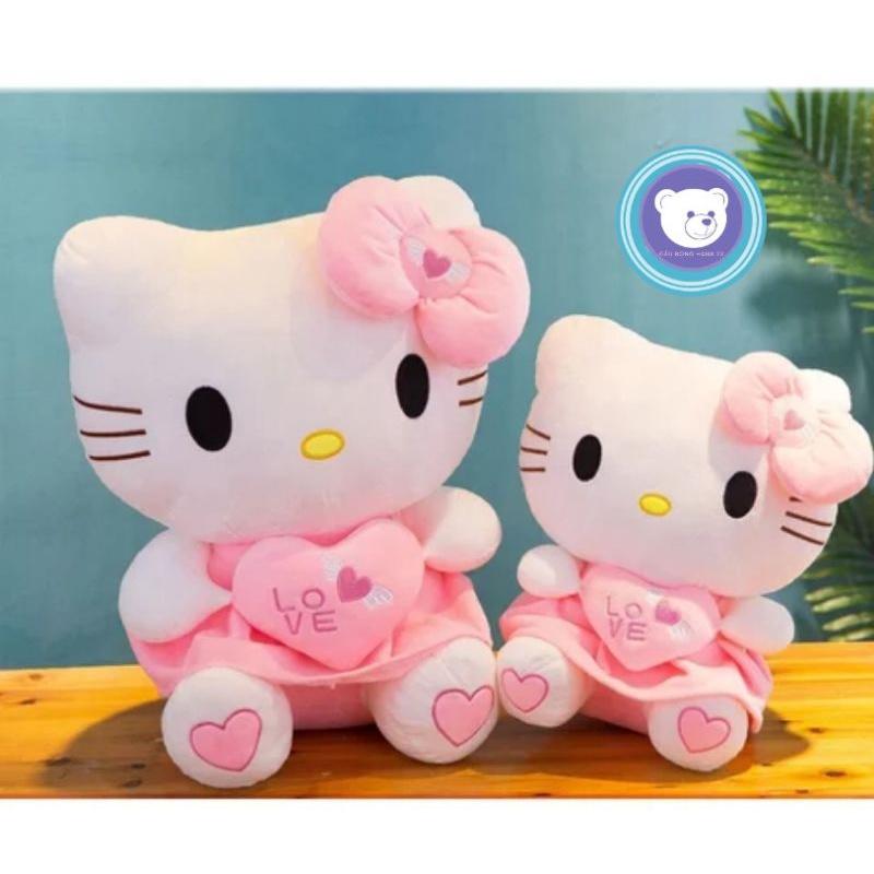 Gấu bông gấu mèo Hello Kitty mặc váy cao cấp - Gấu Bông Hana