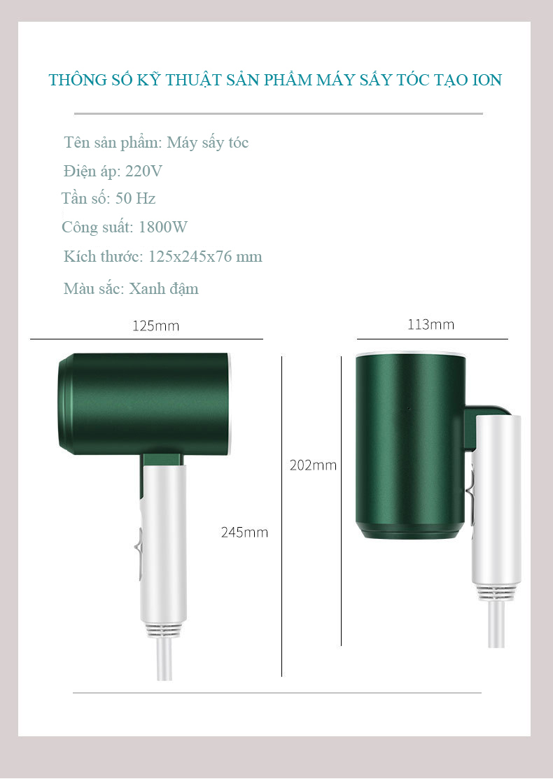 Máy sấy tóc tạo ion âm có lợi cho tóc,tay cầm có thể gấp lại được G21