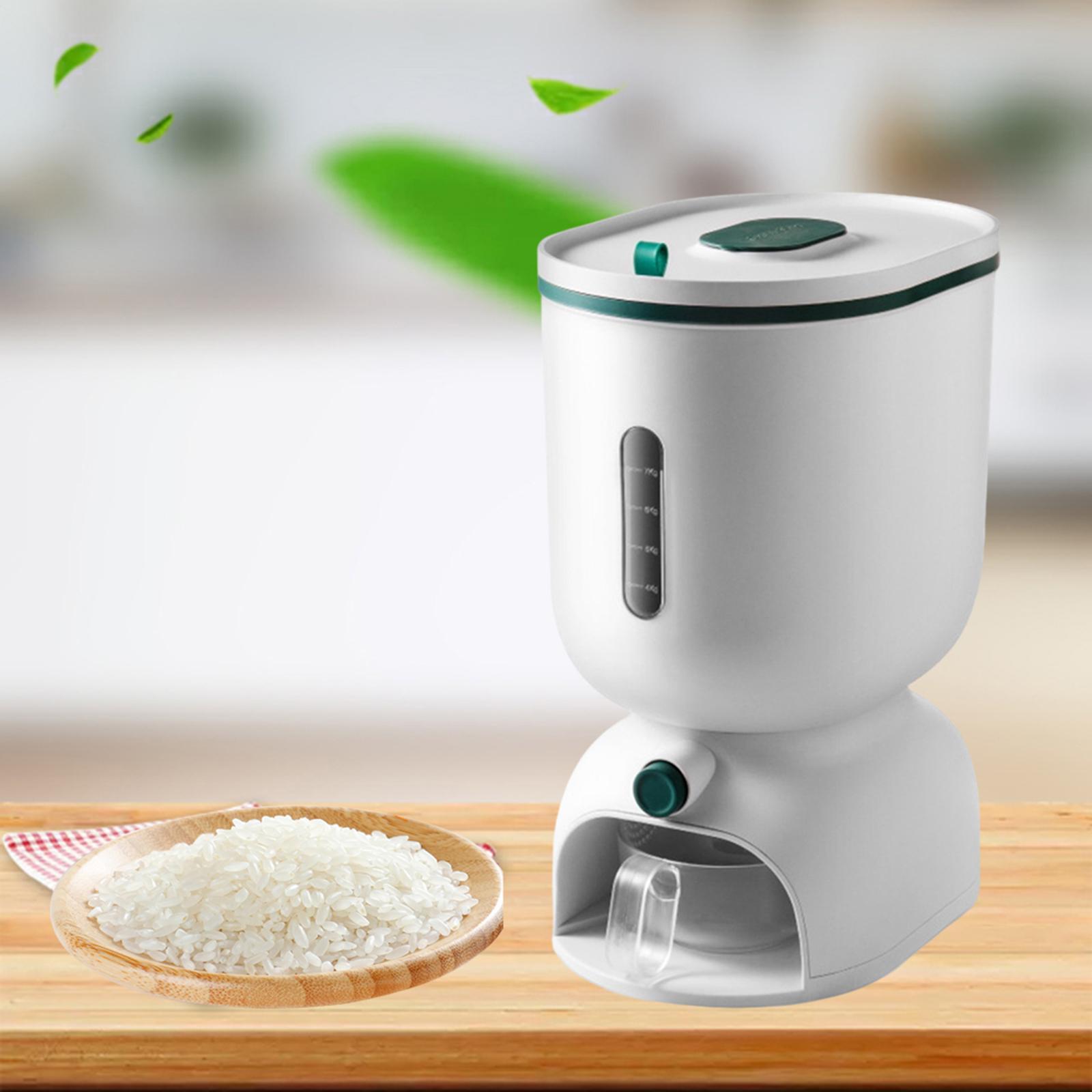 Kitchen Food Container Storage Box Cereal Dispenser Grain Rice Gray