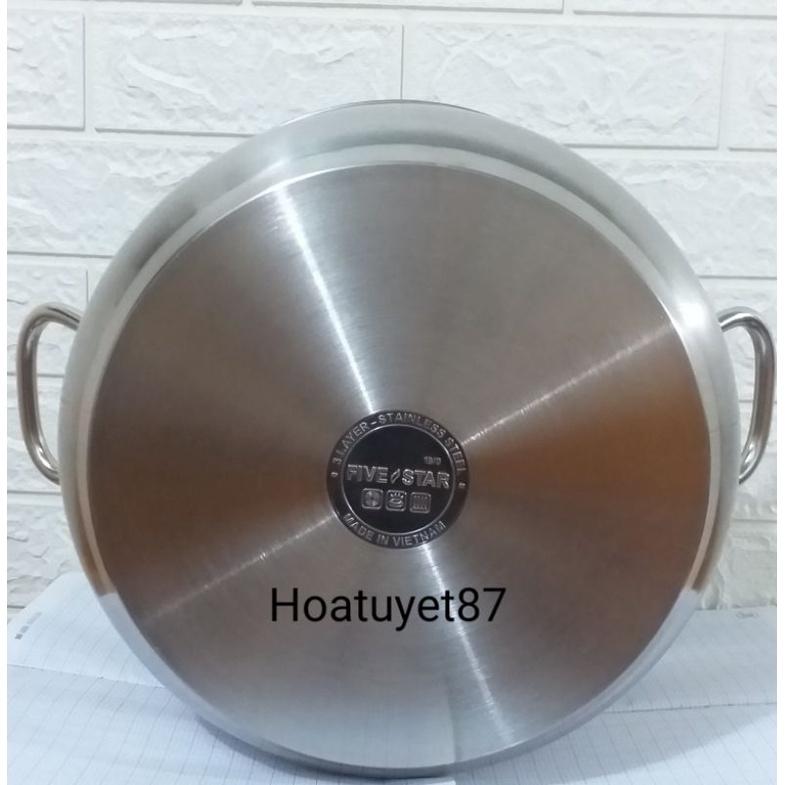 Bộ nồi - xửng hấp 2 tầng inox 304 hàng 3 đáy size 28/30/32cm