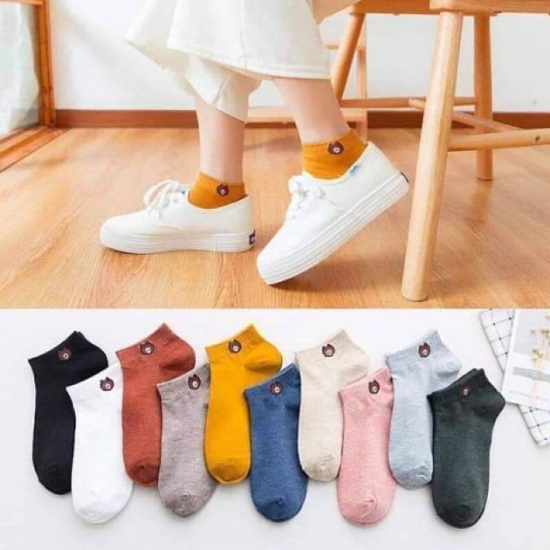 Tất trẻ em cho bé trai bé gái 1-3 tuổi chất cotton mềm mịn in hình gấu siêu đáng yêu