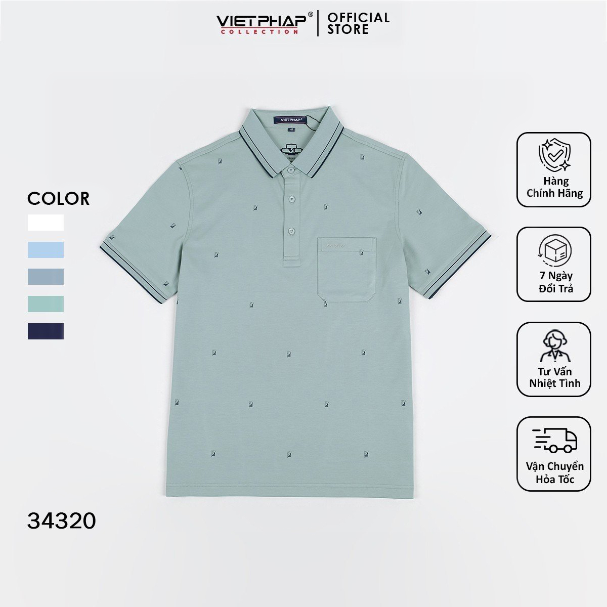 Áo Thun Cotton Lạnh Cao Cấp VIỆT PHÁP /Form Luxury / Thoáng mát - co dãn tốt- chất liệu cotton mềm mịn thấm hút mồ hôi tốt 34320