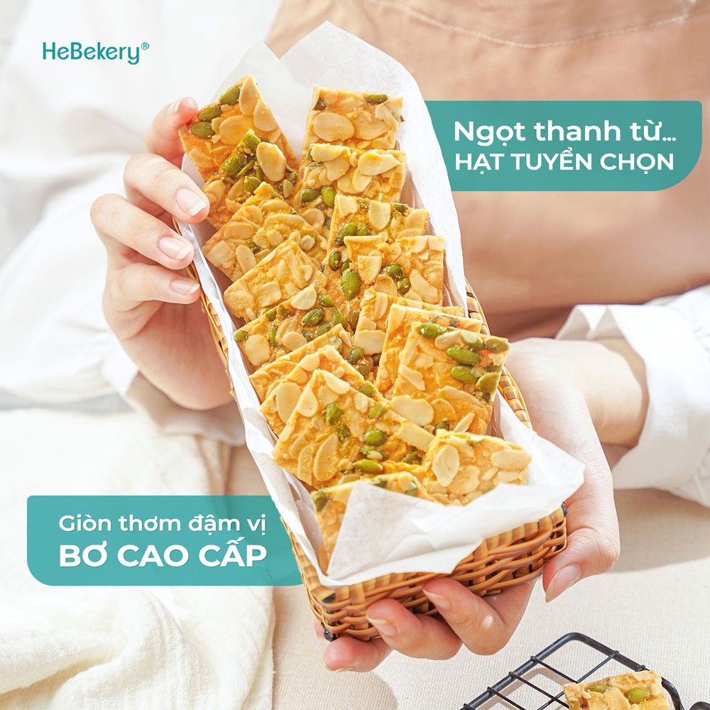 [HỘP TIỆN LỢI] Bánh Ngói Hạnh Nhân Siêu Hạt Chuẩn Keto - Bánh Ngói Ăn Kiêng Chuẩn Eatclean HEBEKERY by HEBE