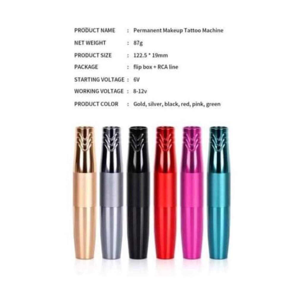 Máy Pen Mini 2 đầu 6.0 Phun Môi, Tattoo Mini Nhỏ Gọn/ Máy Phun Xăm