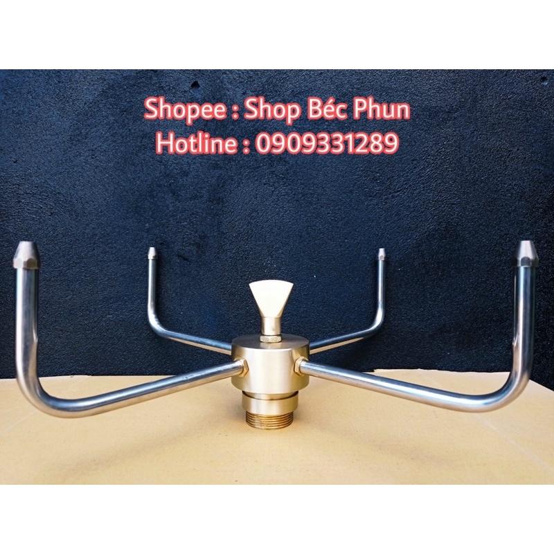 Béc phun xoay 4 tia + cánh quạt Đài Loan phi 49