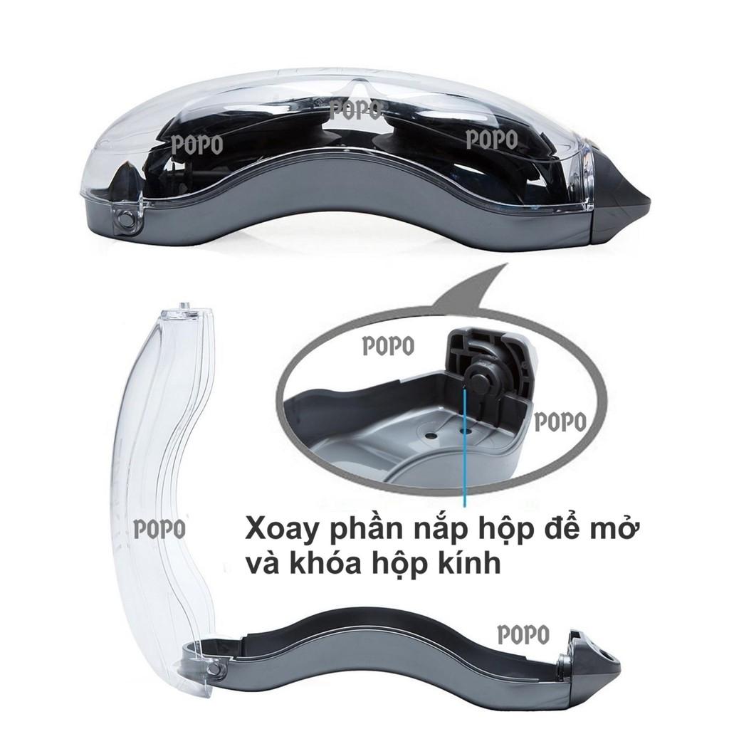 Kính bơi mũ bơi bịt tai kẹp mũi POPO 1153 trong suốt với lớp hạn chế sương mờ chống tia UV