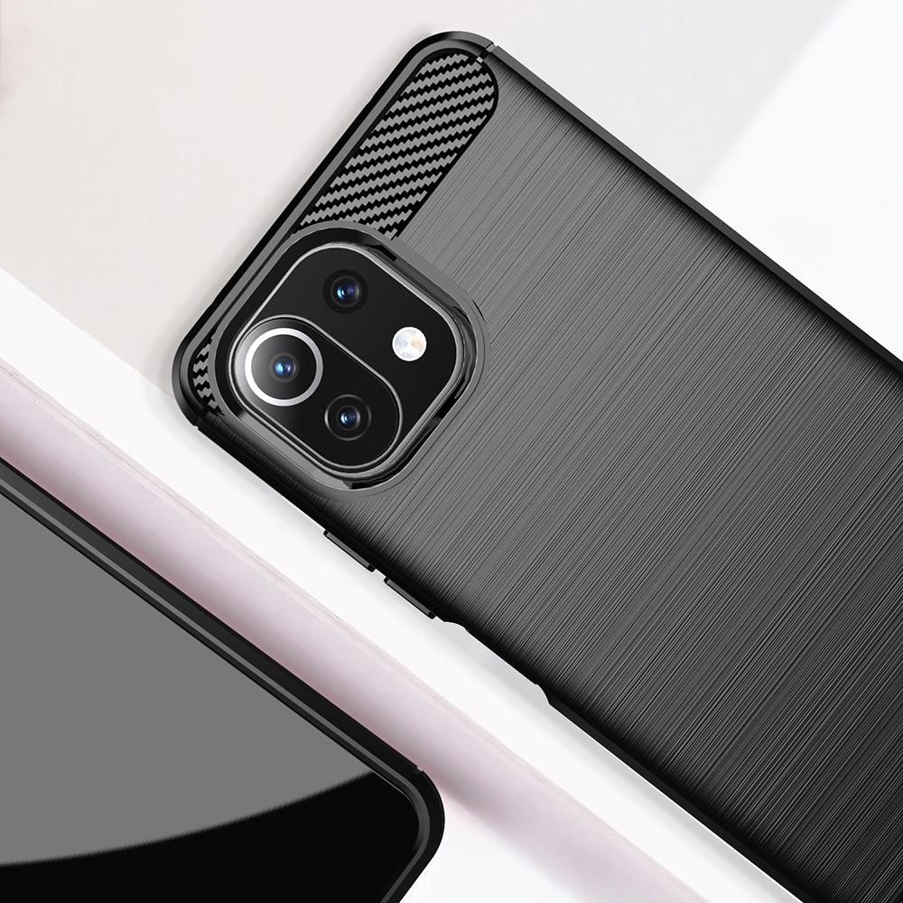 Ốp lưng dành cho Xiaomi Mi 11 Lite 5G NE ốp silicone mềm Carbone phay xước chống sốc chống vân tay