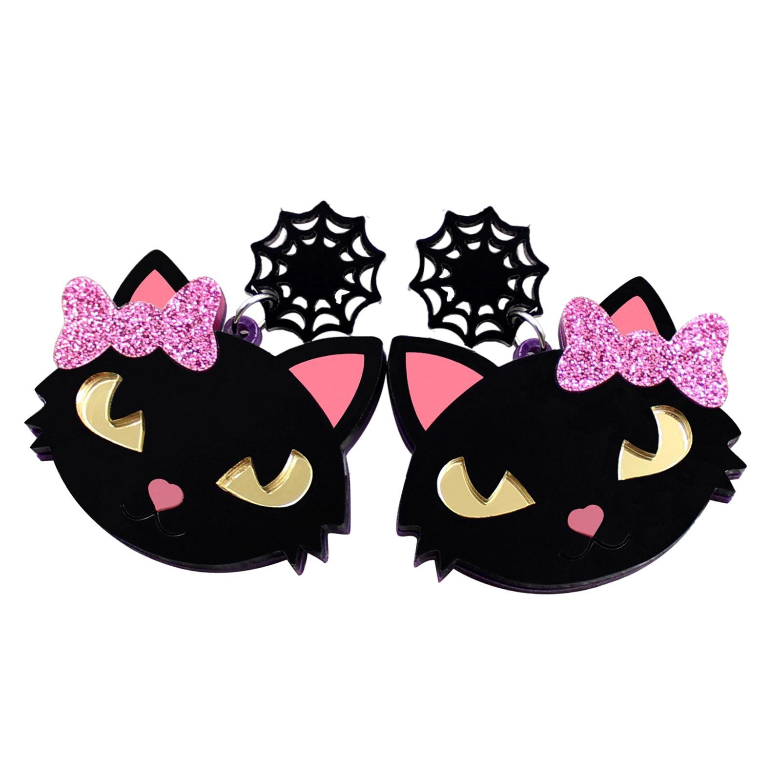 2Pcs Halloween Earrings Charms Decor Fashion Halloween Costume Accessories Cute Halloween Jewelry Stud Earrings for Party Festival Halloween