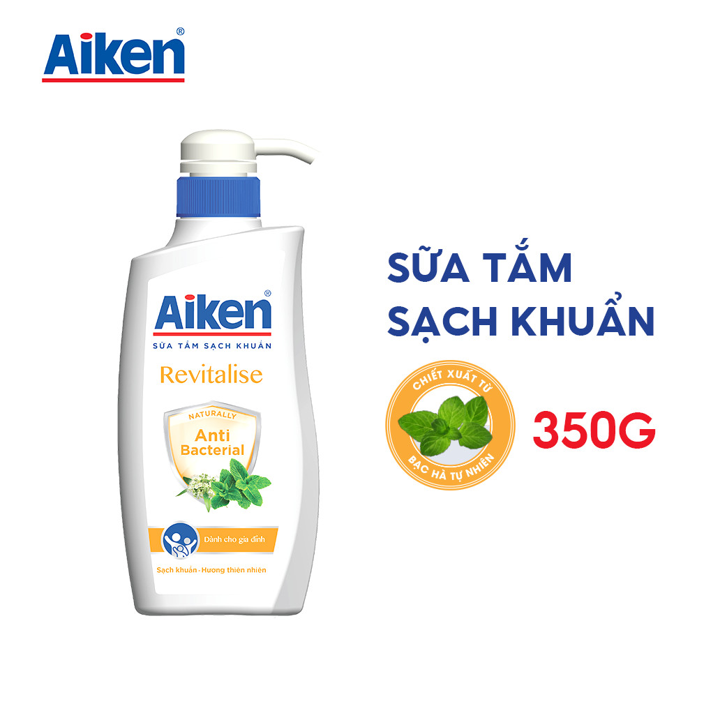 Aiken Sữa Tắm Sạch Khuẩn Chiết Xuất Bạc Hà 350g