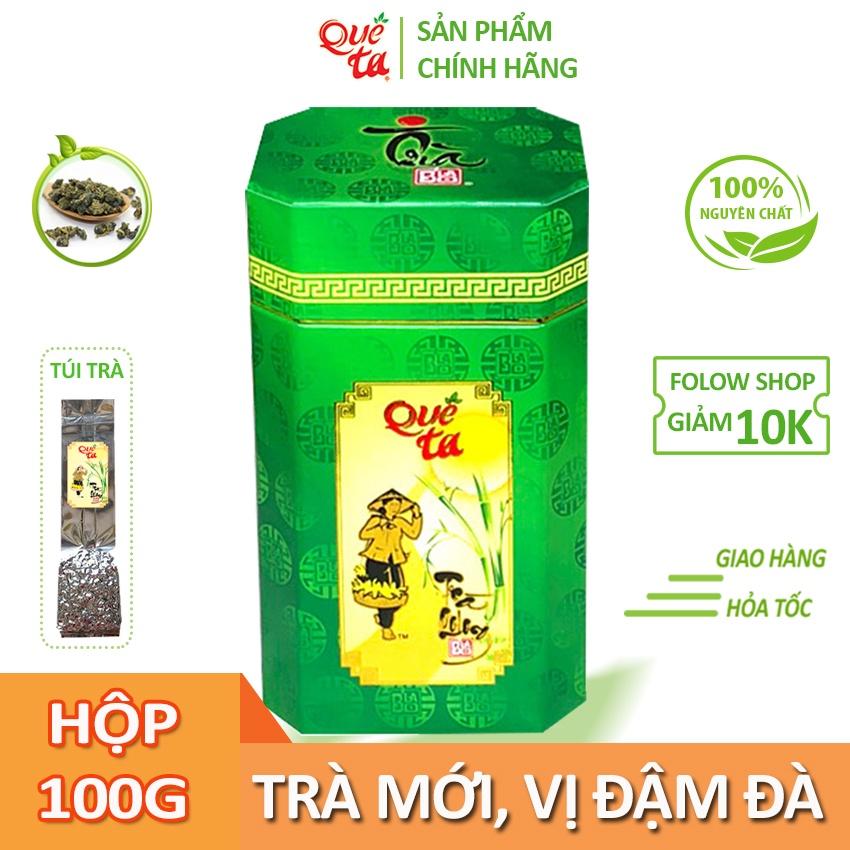 Trà ô long cao cấp Quê Ta nguyên chất, là nguyên liệu làm trà sữa ngon – HỘP XANH 100g