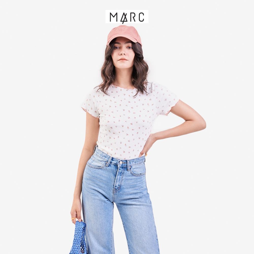 Áo thun nữ MARC FASHION hoa cuốn biên FATN0493