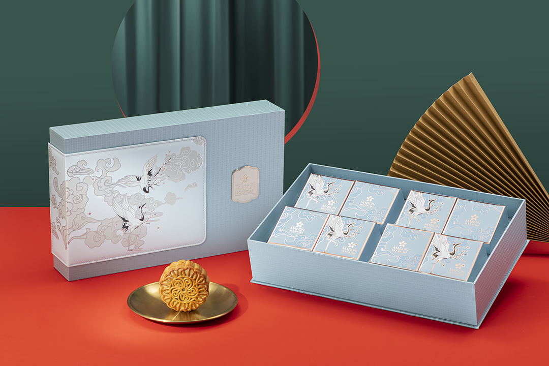 Bánh Trung Thu Maison Mooncake Hộp Nồng Nàn Xanh 8 Bánh 80gr