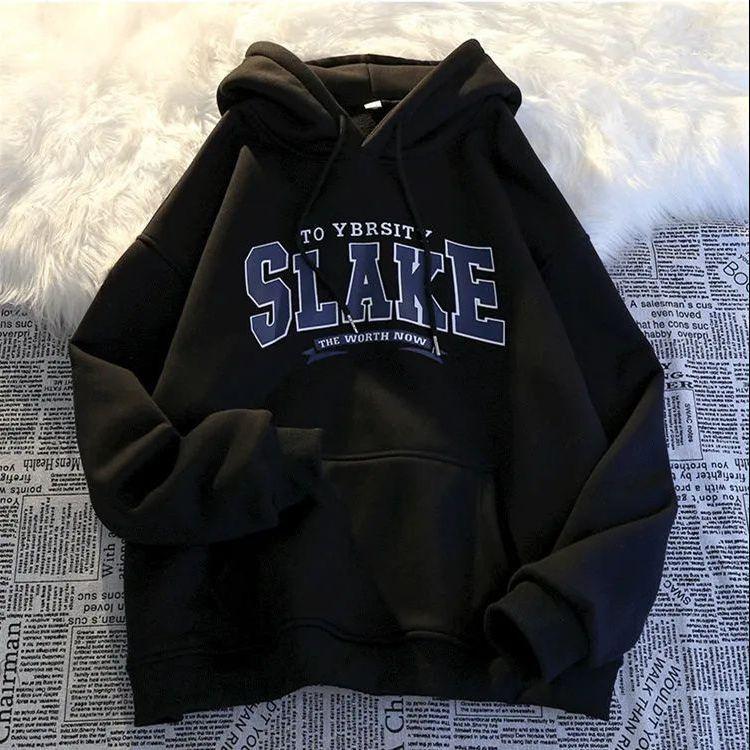 Áo Hoodie nam nữ Dáng Rộng in chữ SLAKE sành điệu