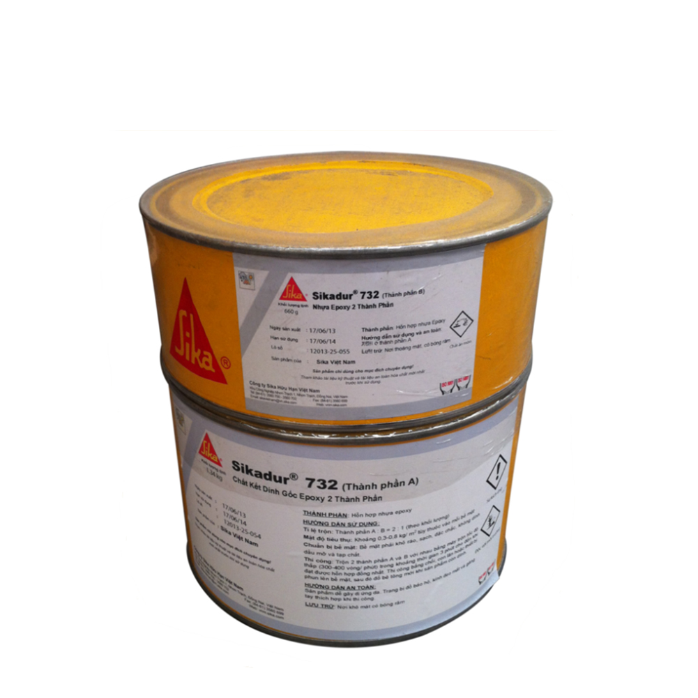 Sikadur 732 - 1 bộ A&amp;B 1kg - Chất kết nối gốc nhựa epoxy chọn lọc, 2 thành phần, không dung môi