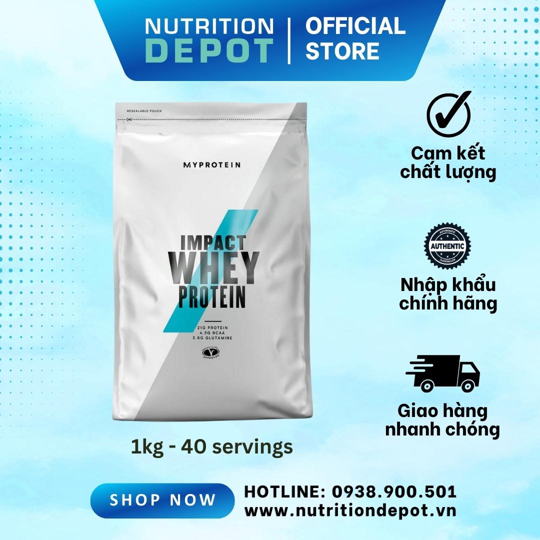 Sữa tăng cơ Impact Whey Protein Myprotein 1kg (40 lần dùng) - Nutrition Depot