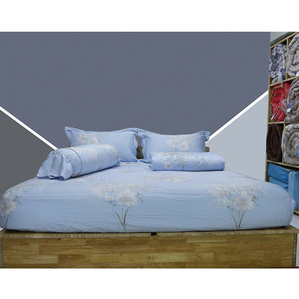 Bộ Chăn ga lụa Tencel Cát Cánh Trắng Nekio Nhật Bản