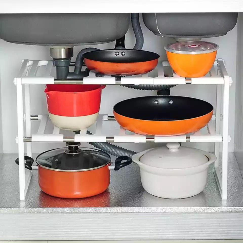 KỆ GẦM BẾP ĐỂ XONG NỒI DỤNG CỤ NHÀ BẾP ĐIỀU CHỈNH ĐỘ DÀI TÙY Ý
