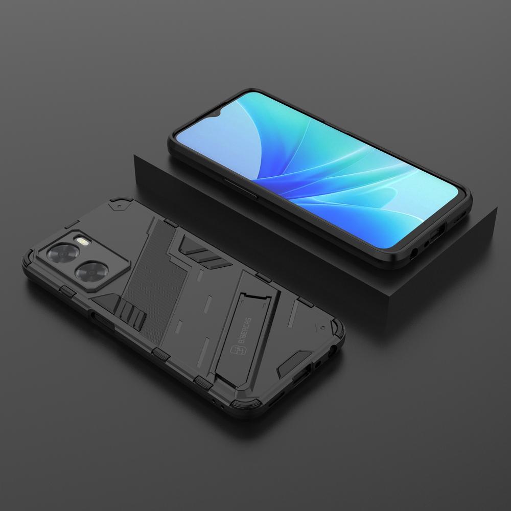 Ốp lưng cho Oppo A57, Ốp chống sốc Iron Man PUNK cao cấp kèm giá đỡ cho Oppo A57