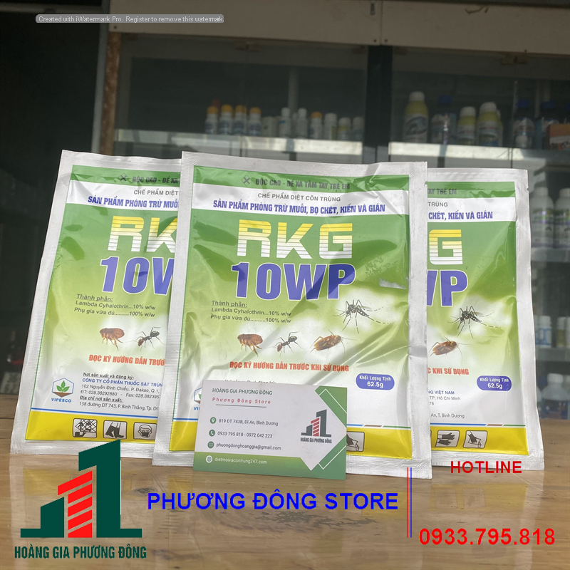 Thuốc diệt muỗi và côn trùng RKG 10 WP - 62.5GR