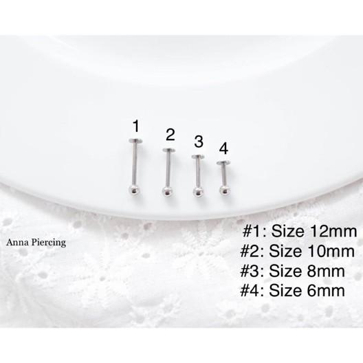 Khuyên bi thẳng bằng thép y tế xỏ khuyên piercing - XUÂN SHOP