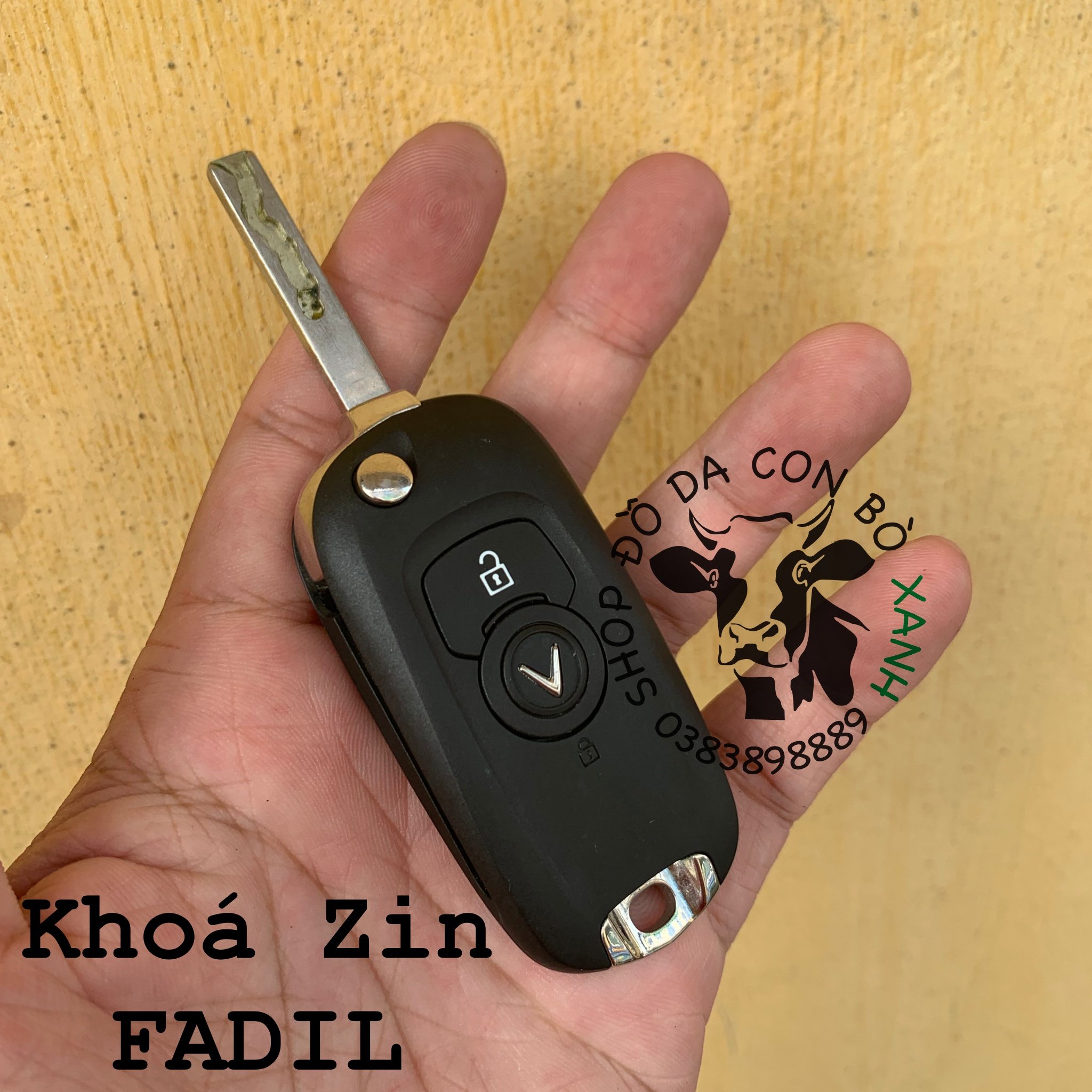 Bao da dành cho chìa khoá Vinfast Fadil handmade da thật 001