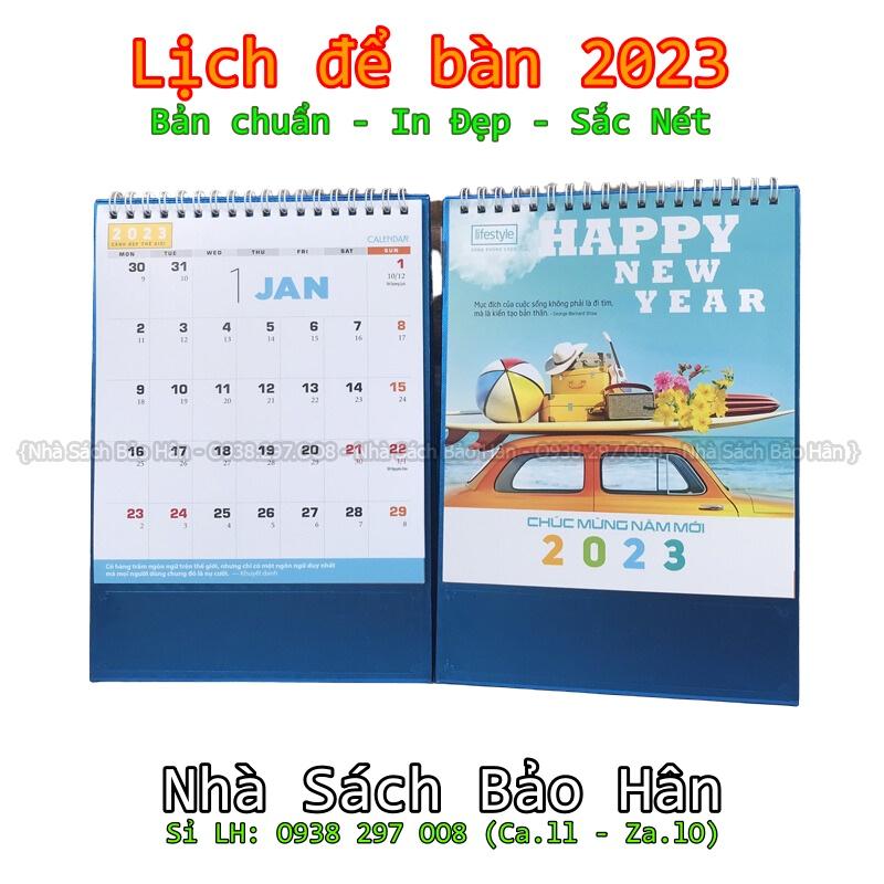 Lịch để bàn 2023, lịch kiểu chữ A ( khổ 16.6mx23cm và khổ 24x16cm) có nhiều mẫu chọn - GIAO NGẪU NHIÊN MẪU ẢNH