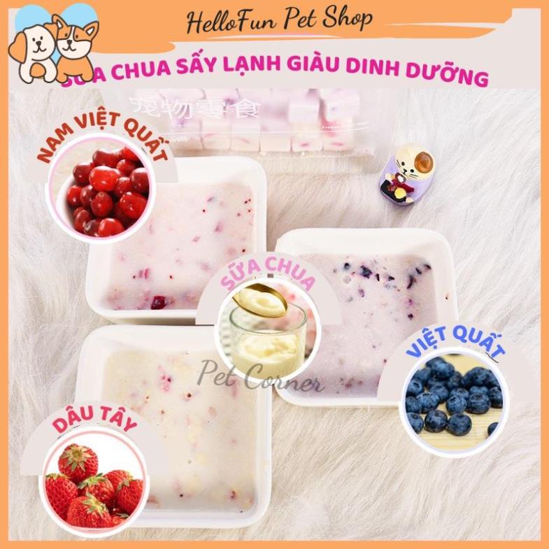 Sữa chua sấy lạnh giàu dinh dưỡng cho thú cưng, sữa chua sấy khô cho chó mèo và chuột hamster