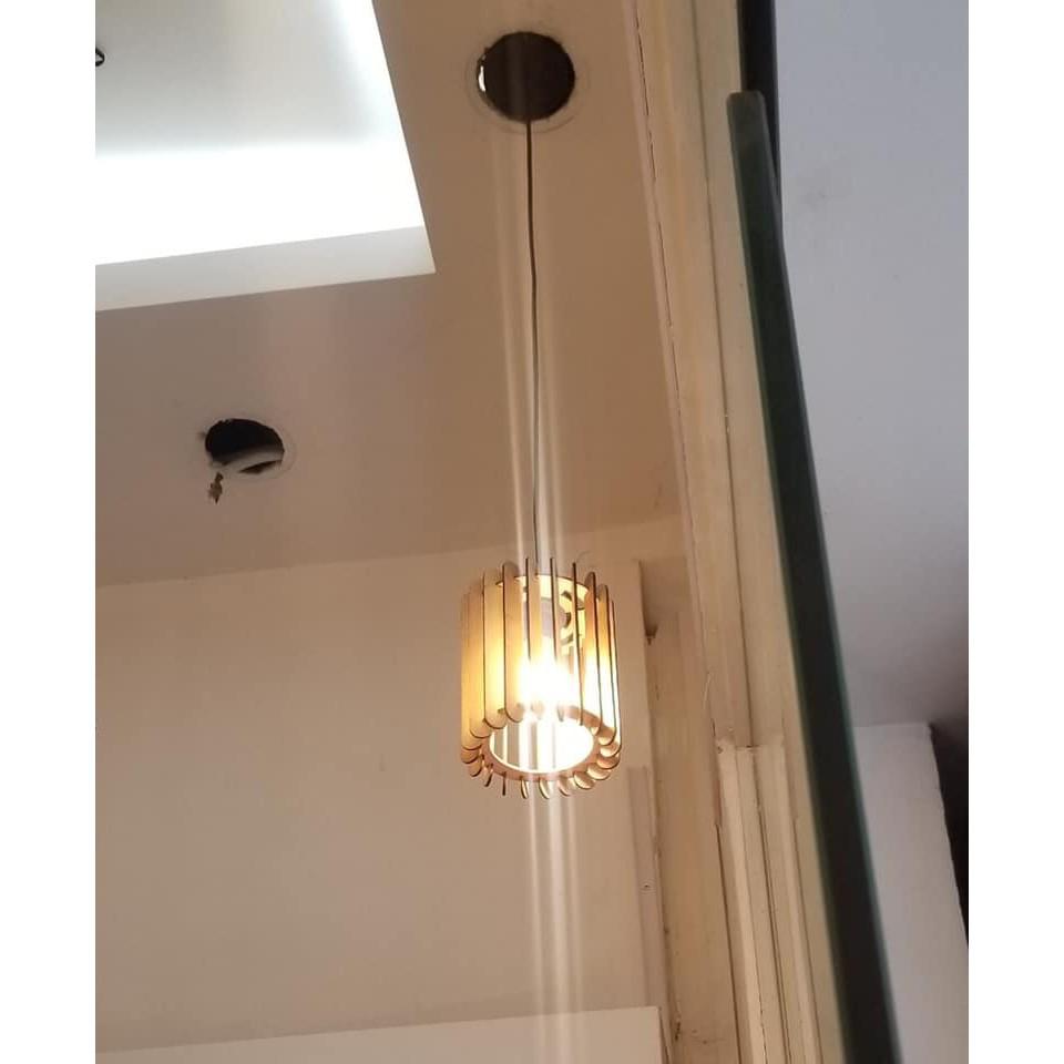 Đèn lồng gỗ DG011- Đèn gỗ thả trần trang trí nhà cửa, quán cafe, nhà hàng