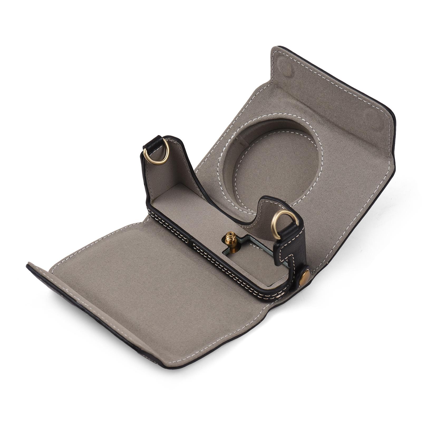 Portable Camera Case Synthetic Leather Camera Carry Bag with Shoulder Strap Replacement for Ricoh GR3 GR III/ GR3X Camera