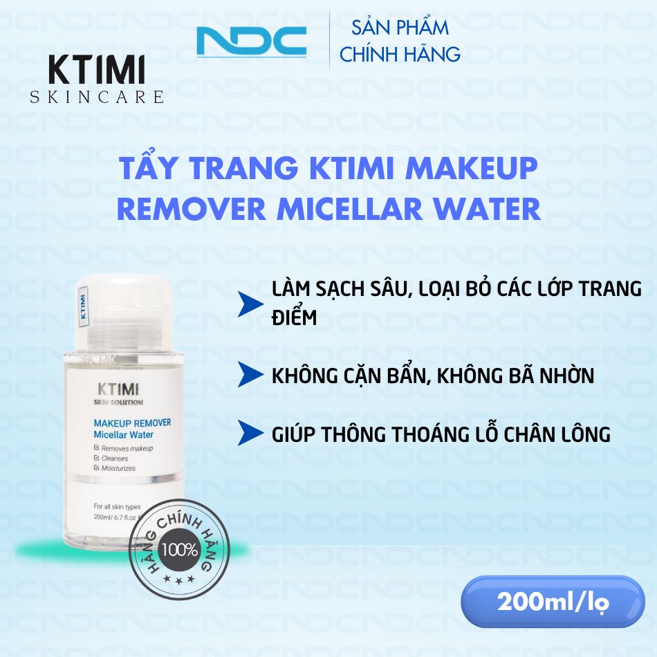 KTIMI Makeup Remover Micellar Water - Tẩy trang Ktimi