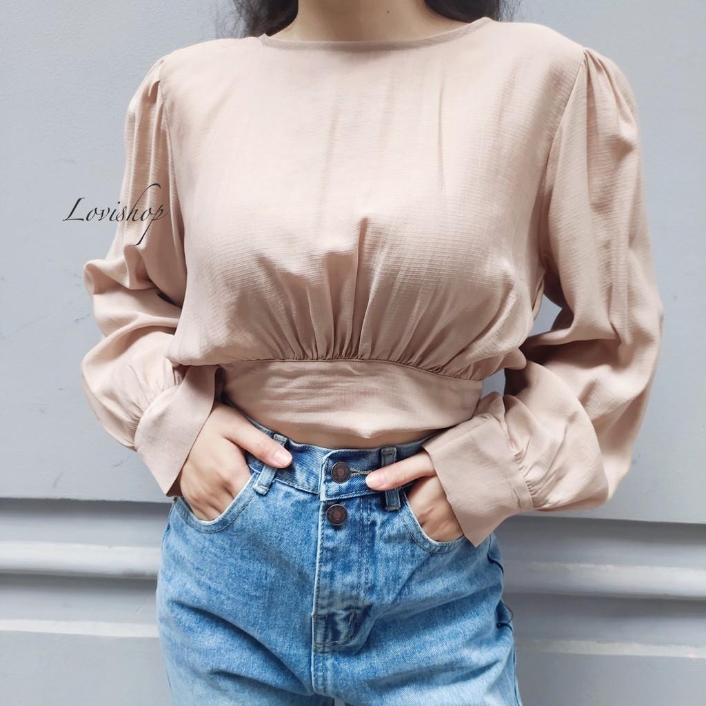 Áo croptop nơ sau Lovi