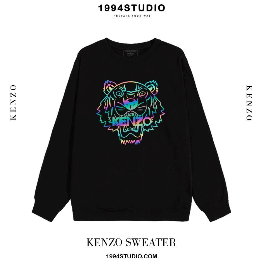 Áo Sweater Dài Tay Hình Con Hổ Ken.zo Phản Quang 7 màu Unisex Form rộng