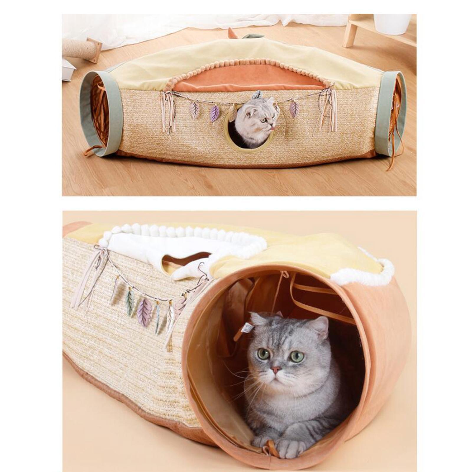 Collapsible Cat Tunnels Tube Maze Tubes Bed House Interactive Toys for Ferrets Kitten
