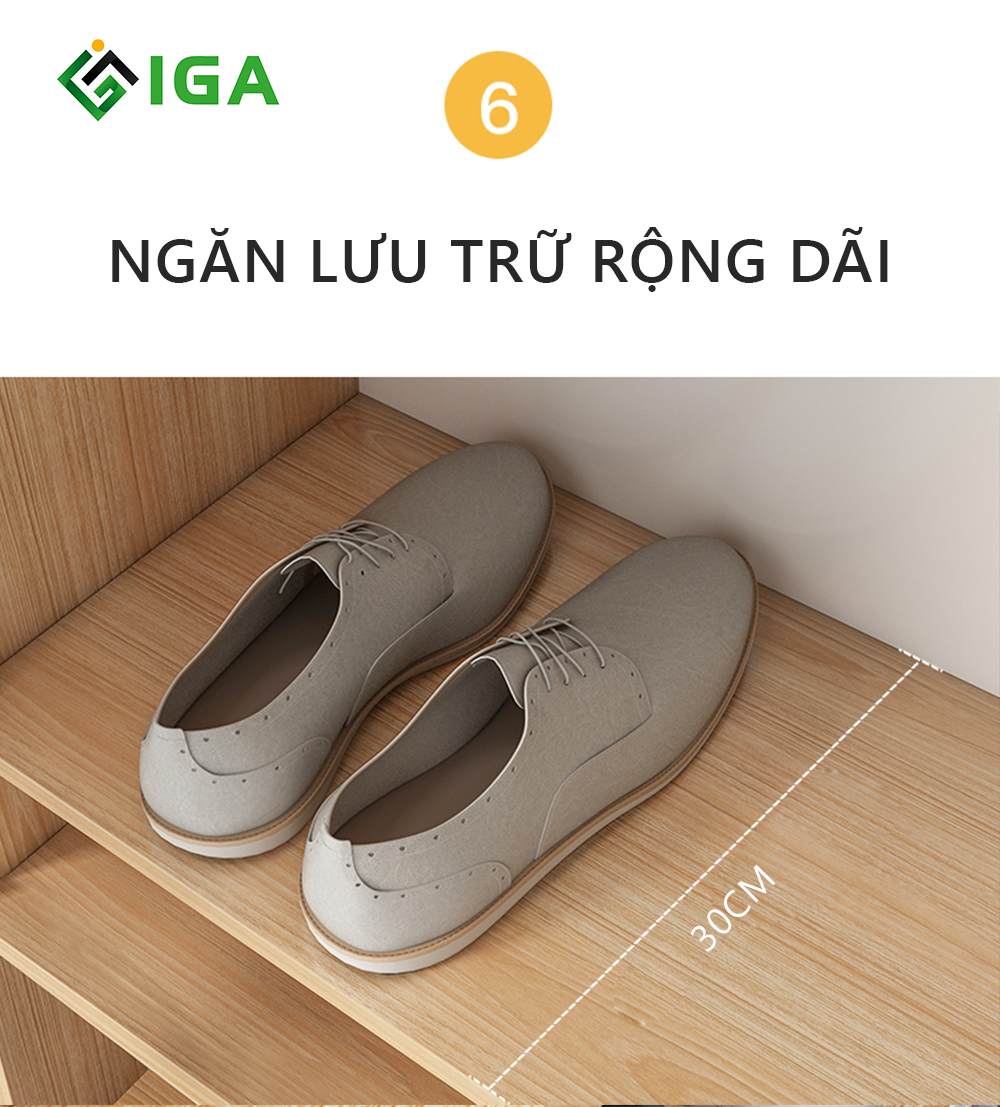 Tủ Giày Đa Năng Kết Hợp Kệ Sách Phong Cách Nordic Thương Hiệu IGA - GP160