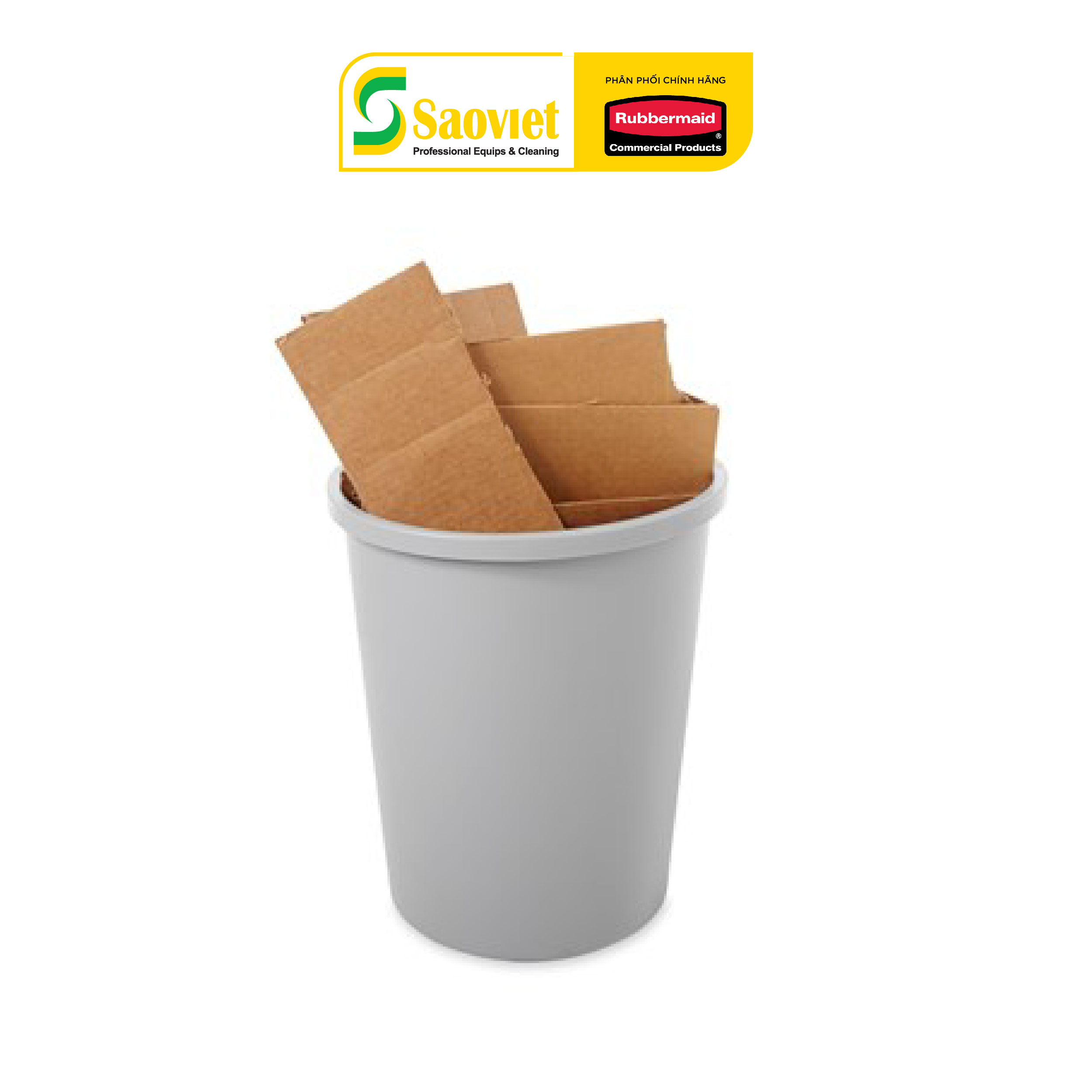 Thùng Rác Nhựa Cao Cấp RUBBERMAID - SKU: FG294700GRAY | SAOVIETCO