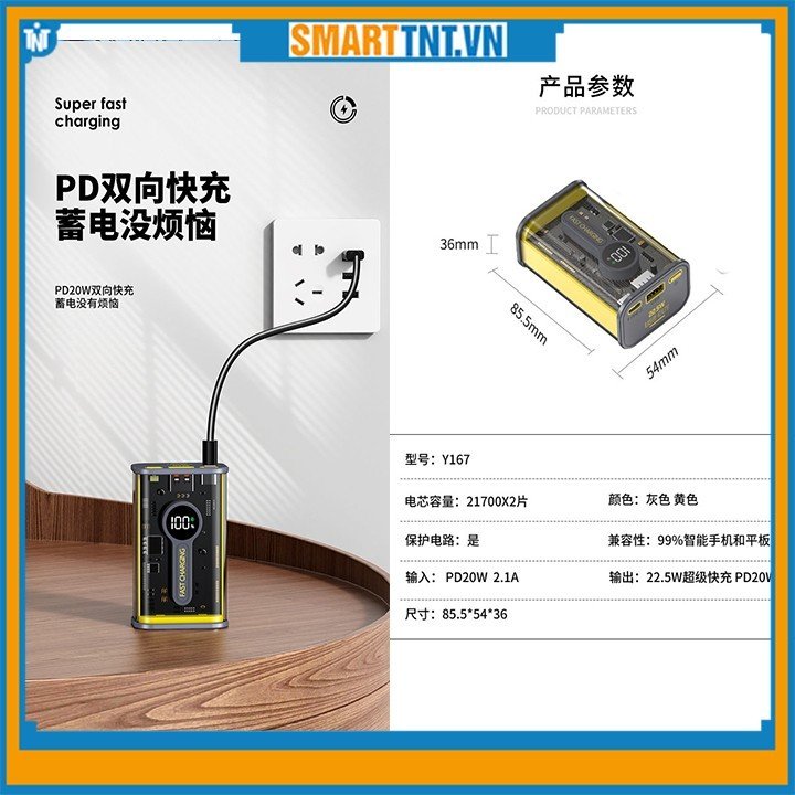 Sạc dự phòng POL.Z P8 10.000mah sạc nhanh 20W màn hình led hiển thị phần trăm pin