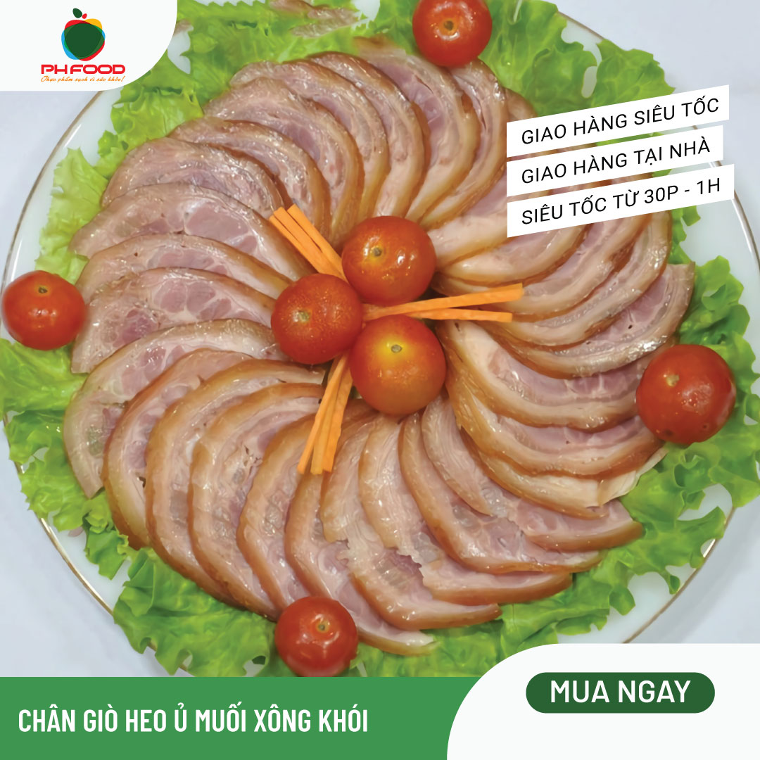 - Chân Giò Heo Ủ Muối Xông Khói Ăn Liền - 500gr