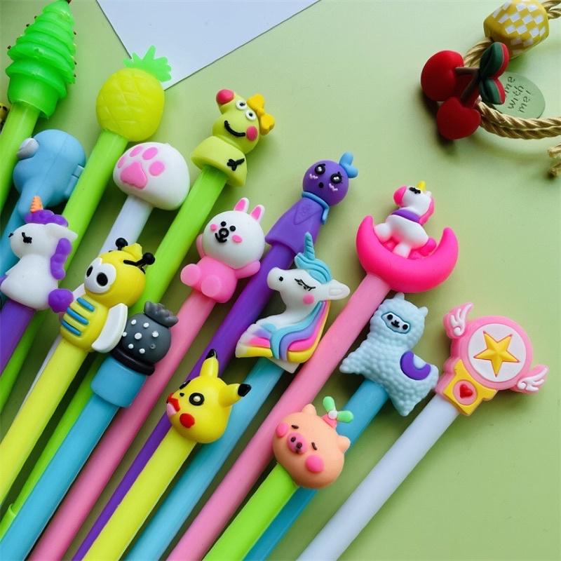 Set 20 bút bi nước đáng yêu, set bút hình con vật cute ngộ nghĩnh