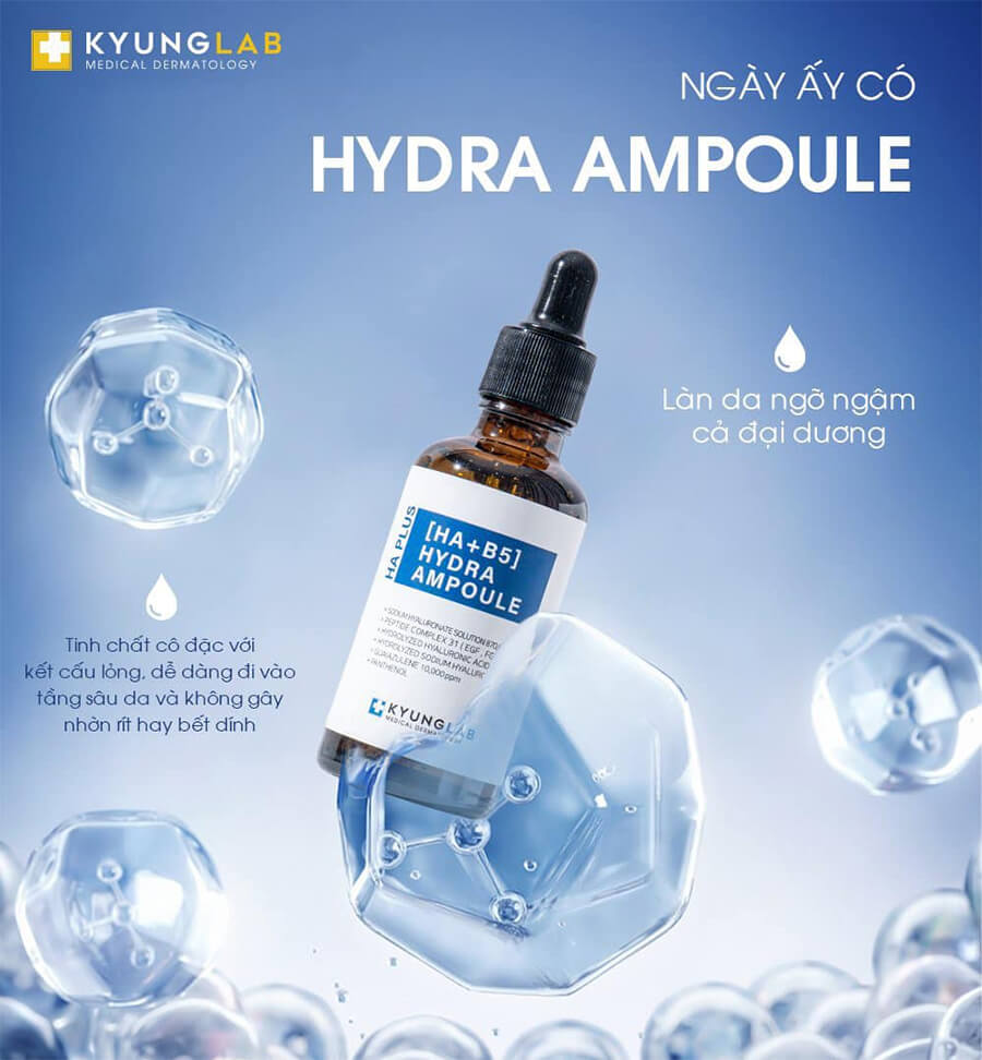 Tinh Chất Hỗ Trợ Căng Bóng Da KyungLab HA Plus Hydra Ampoule 50ml