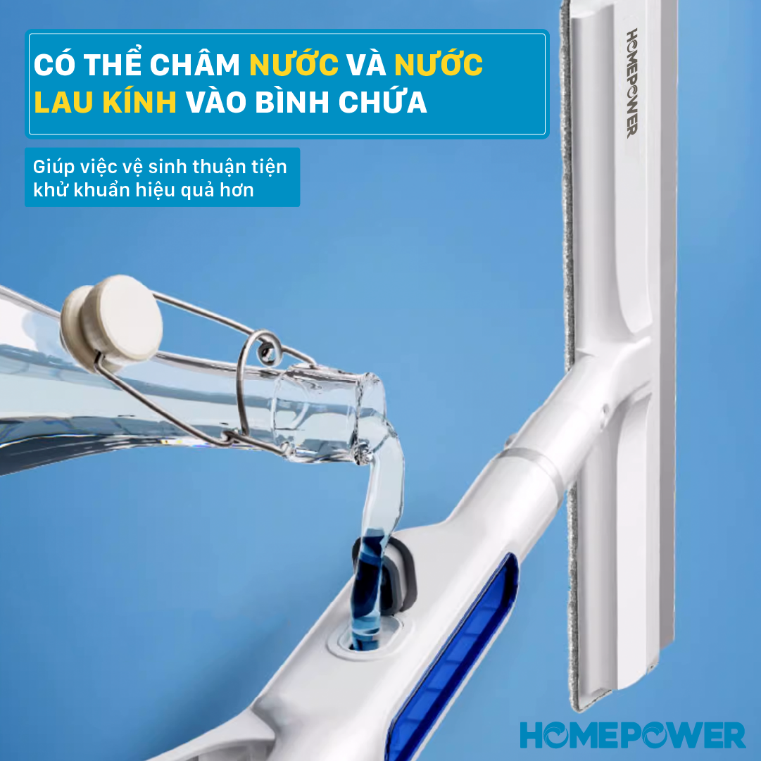 Cây Lau Kính Phun Sương Gạt Nước 2 Trong 1 Homepower HK-02