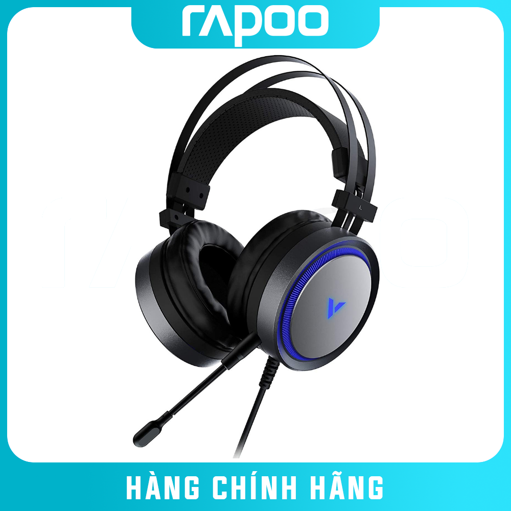 Tai Nghe Gaming Chụp Tai RAPOO VH530 Âm Thanh 7.1, Đèn LED 16 Triệu Màu, Micro Khử Ồn ENC - Hàng Chính Hãng